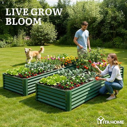 6x3x1.5ft Galvanized Raised Garden Bed (6x3x1.5ft / Green)