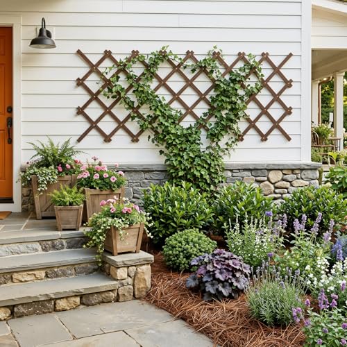 Plant Trellis Outdoor (Brown-4PC / 38" x 89")