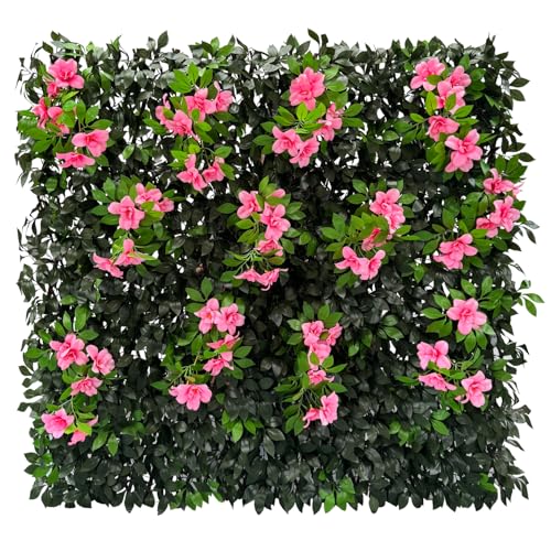 Expandable Fence Privacy Screen for Balcony Patio Outdoor (Branches -Pink Fowers)