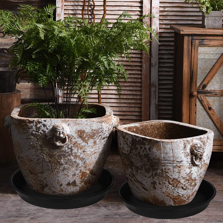 4 Pack of 20 21 inch Plant Saucer Round (21" (4 pack) / Black)