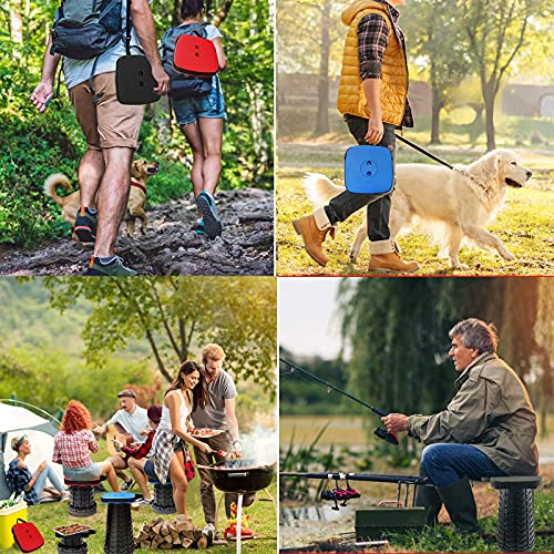 Collapsible Camping Stool with Seat Cushion & Nylon Bag (Green With Cushion)
