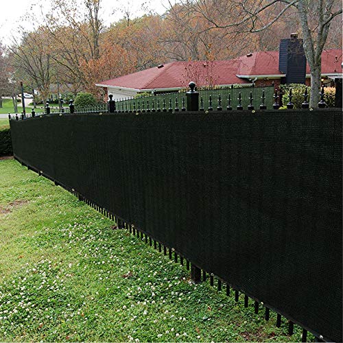 6 ft x 50 ft Privacy Screen Fence Heavy Duty Fence Cover Black (300 Sq Ft)