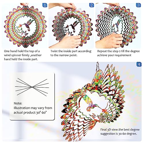 Hummingbird Wind Spinner for Yard and Garden