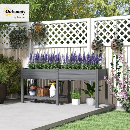 Raised Garden Bed (Gray / 81.5 x 23 x 31 in)