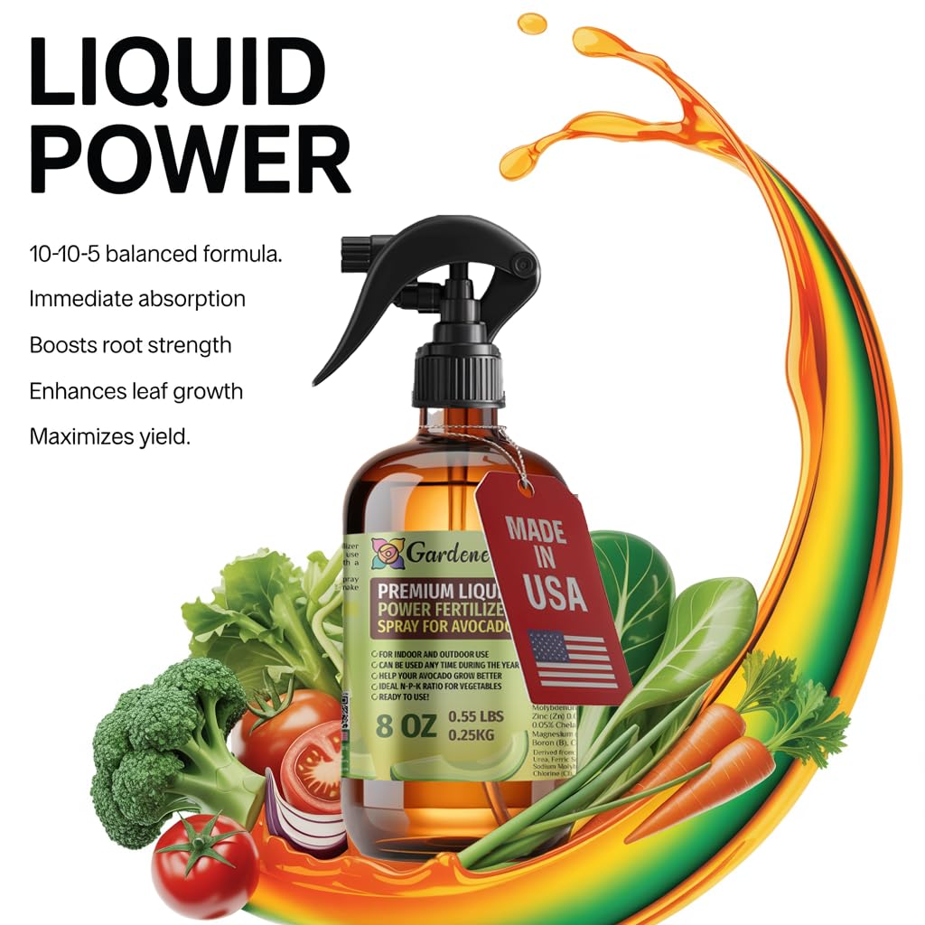 Liquid Power Mushrooms Fertilizer Spray – Ready-to-Use Liquid Plant Food for Mushrooms – Premixed, Easy Application – Fast-Acting Formula for Growth, Roots & Yield – Indoor & Outdoor Use – 8 oz