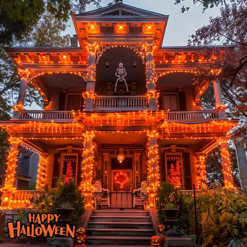 600 LED Solar Halloween Lights (Orange / 600LED*1)