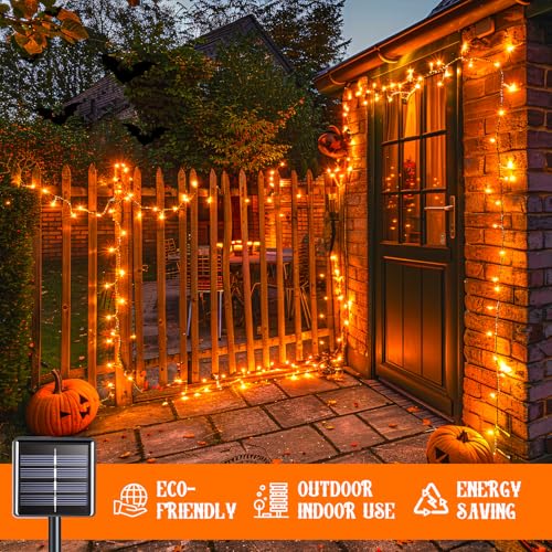2 Pack Solar Halloween Lights (Orange / 100LED*2)