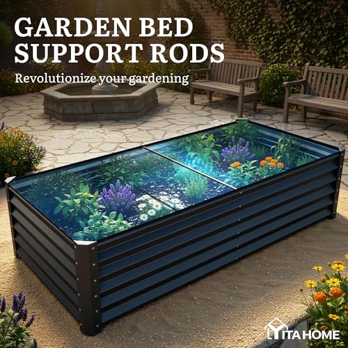 8x4x1.5ft 2pcs Large Raised Garden Bed Kit (Black / 8x4x1.5ft 2pcs)