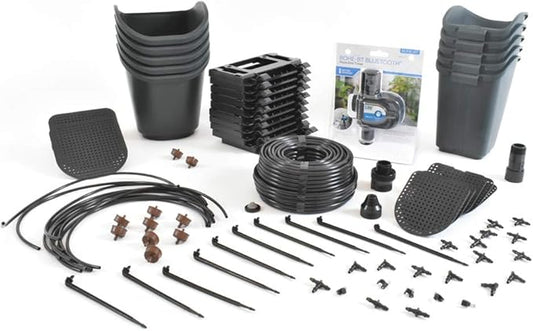 DIG GLW10-100BT Living Wall™ Vertical Garden Planting Kit with Bluetooth Hose End Timer- Modular Design with Drip Irrigation System for Indoor & Outdoor Spaces