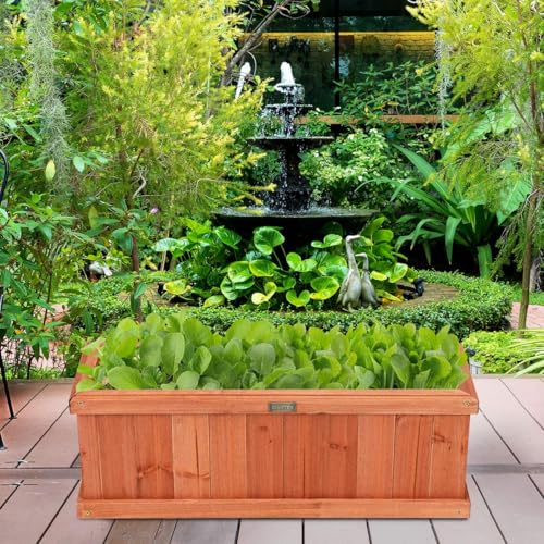 Raised Garden Bed Set of 2 (Cedar Brown / 28"x10"x10")