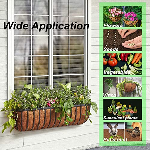 2PCS Trough Coco Liners for Planters Wall Basket 24 (48inch)