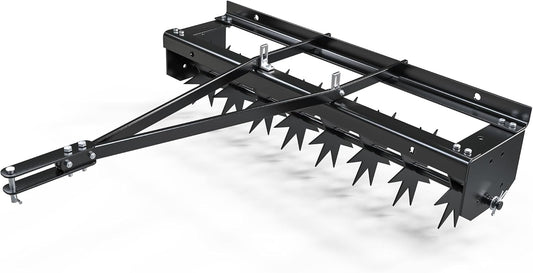 YINTATECH 48" Lawn Aerator Tow Behind with Universal Hitch for spike Aerator, Black