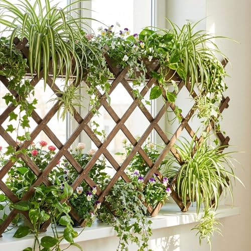 Plant Trellis Outdoor (Brown-4PC / 38" x 89")