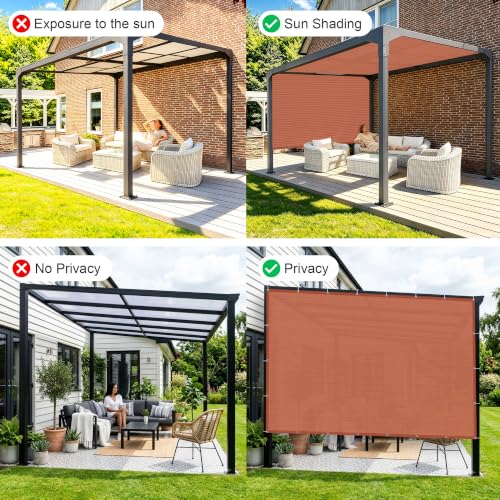Shade Cloth 9x10 FT Sun Shade (9' x 10' custom size / Terra)