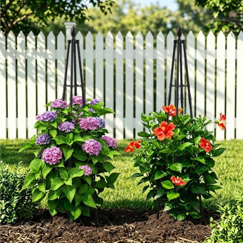 4 Ft Garden Obelisk Trellis for Potted Climbing Plants