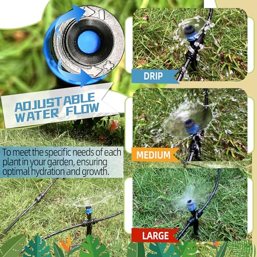 10PCS Push to (10PCS Two-Way Drip Irrigation Vortex Emitters)