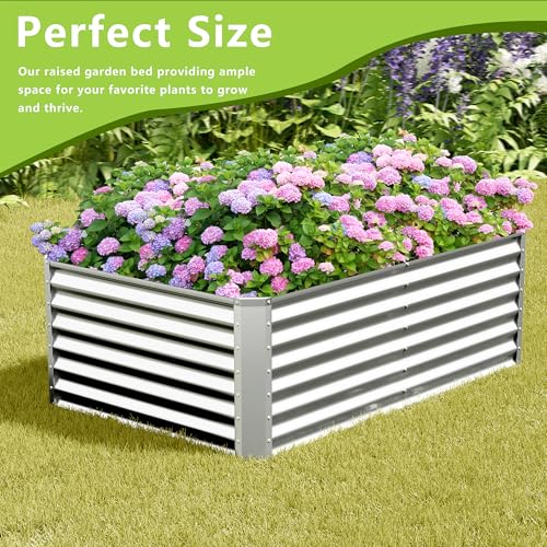2PCS 4x2x2FT Galvanized Raised Garden Bed (2 Count)