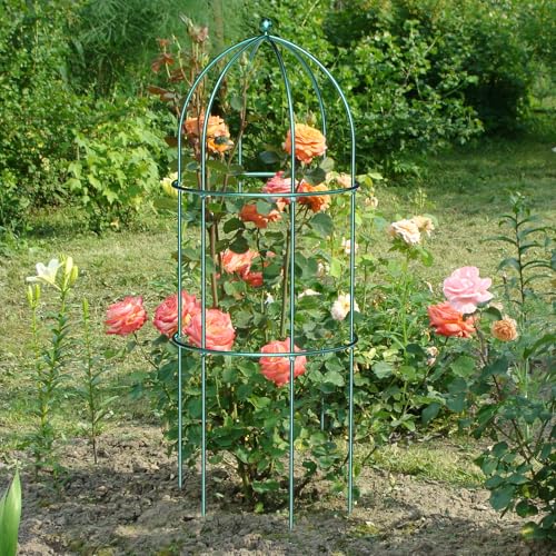 3 Pack Plant Support Cage Large Peony Cages (47.2"H x 17.7"W/3PC / Green)
