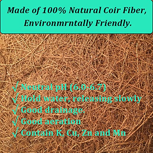 2PCS Hanging Basket Liners Coco Liner 24 Inch Round Coconut Coir Basket for Plants Replacement for Hanging Basket 100% Natural Coconut Fiber Plant Basket Liner for Garden Planter Flower Pot (2 Count)