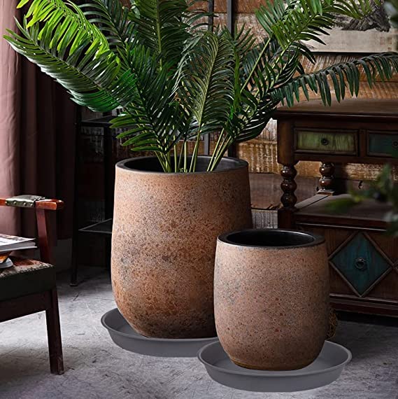 4 Pack of 20 21 inch Plant Saucer Round (21" (4 pack) / Cement)