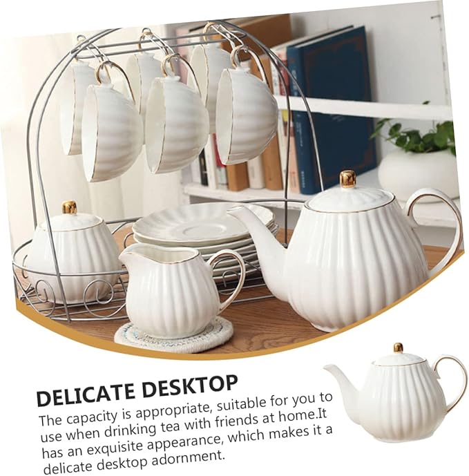 Coffee Pot Ornament Kits for Adults Glass Tea Kettles Glass Teapot Set Luxury Coffee Kettle Ceramic Tea Kettle Bone China Ceramic Teapot Tea Making Pot Ceramic Tea Pot Water Pot