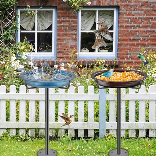 Bird Baths for Outdoors (Retro Brown)