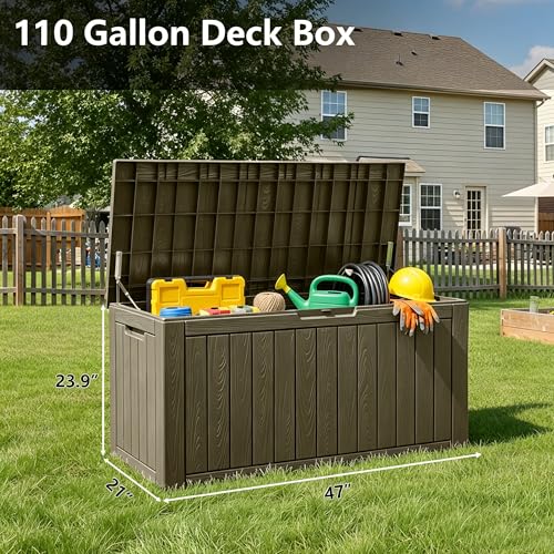 Outdoor Storage Box (Grey / 110 Gallon)