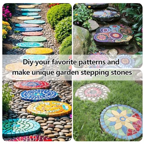 6 Pcs Round Stepping Stone Molds (Round-Black2)