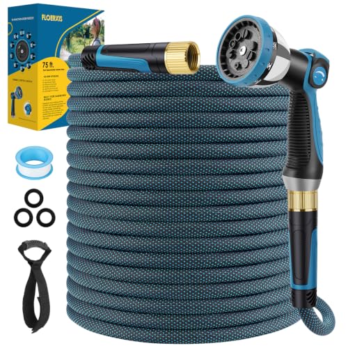 Non Expandable Garden Hose 75 FT (Blue / 75ft)