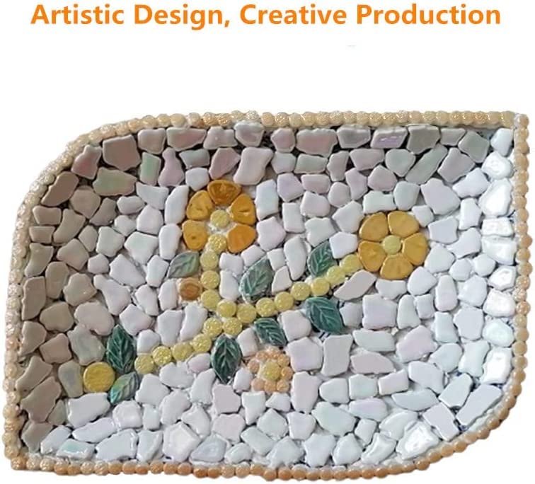 1.1LB Irregular Ceramics Mosaic Tiles (Tangerine)