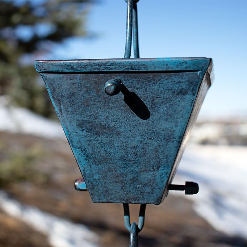 Medium Square Cups Rain Chain