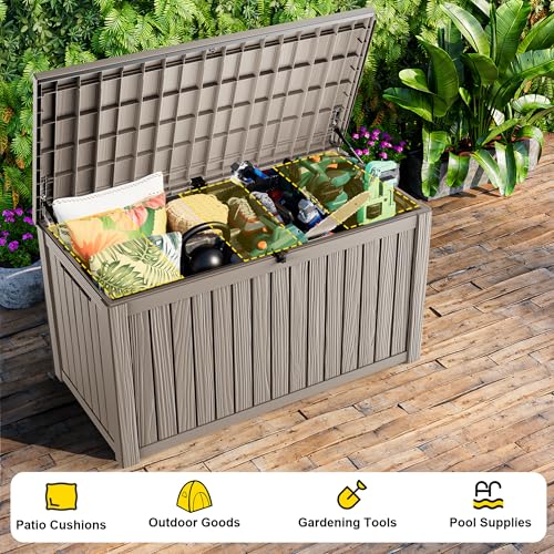 200 Gallon Outdoor Storage Box Waterproof (Grey / 200 Gallon)