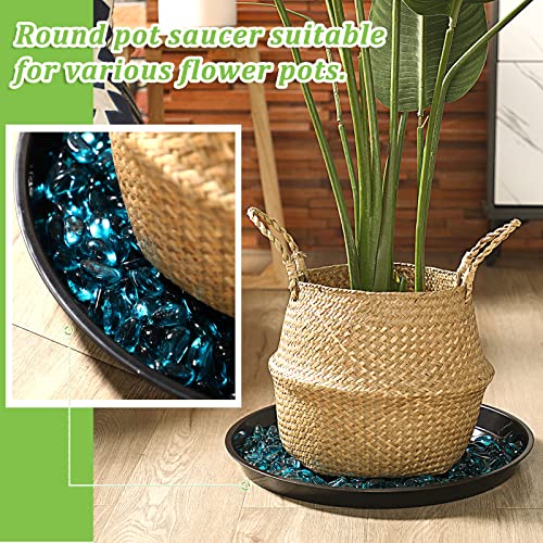 12 Pcs Plastic Plant Saucers Tray (12 Count)