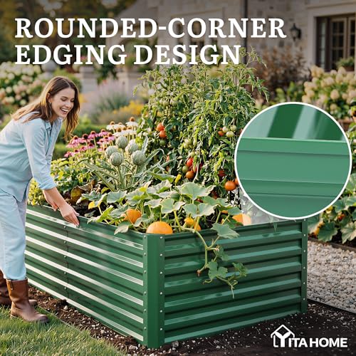 6x3x2ft Galvanized Raised Garden Bed (6x3x2ft / Green)