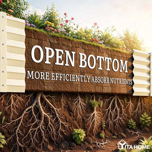 6x3x3ft Large Raised Garden Bed Kit (Cream Yellow / 6x3x3ft)