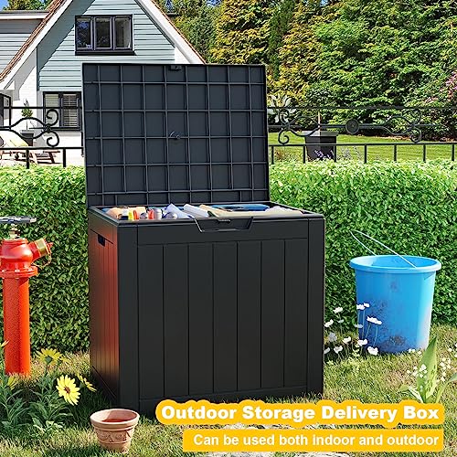 33 Gallon Outdoor Deck Box (Black / 33 Gallon)