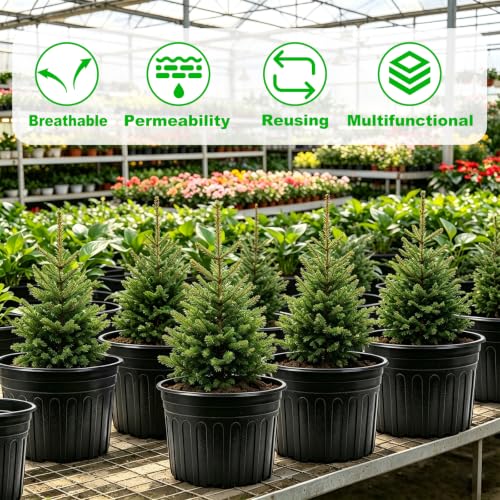 30 Pack 5 Gallon Flexible Plant Nursery Pots (5Gallon 30P)