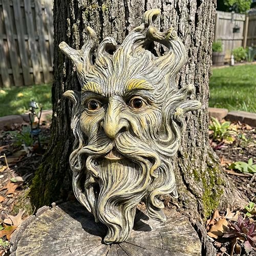 10.1" Whimsical Tree Face Sculpture (Brown 460)