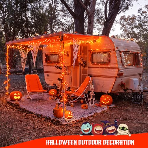 600 LED Solar Halloween Lights (Orange / 600LED*1)