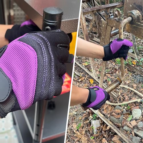 Synthetic Leather Spandex Mechanic Thorn Proof & Puncture Resistant Working Gloves with Touchscreen Support for Safety Work and Gardening