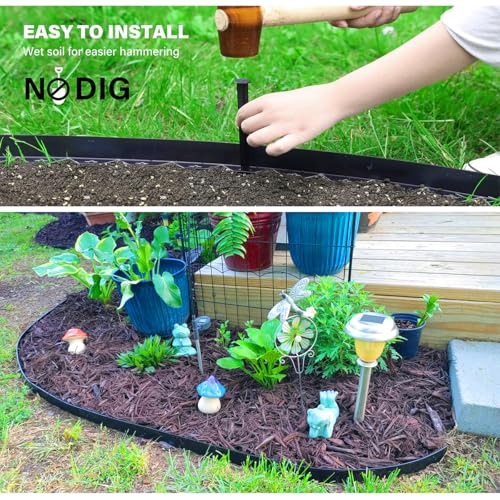 Garden Edging Borders 2IN x 98FT (Black / 2IN x 98 FT)