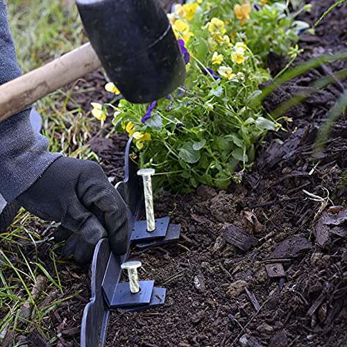 6 Inch Landscape Stakes Spiral Galvanized Landscape Spikes for Weed Barrier (50 Count)