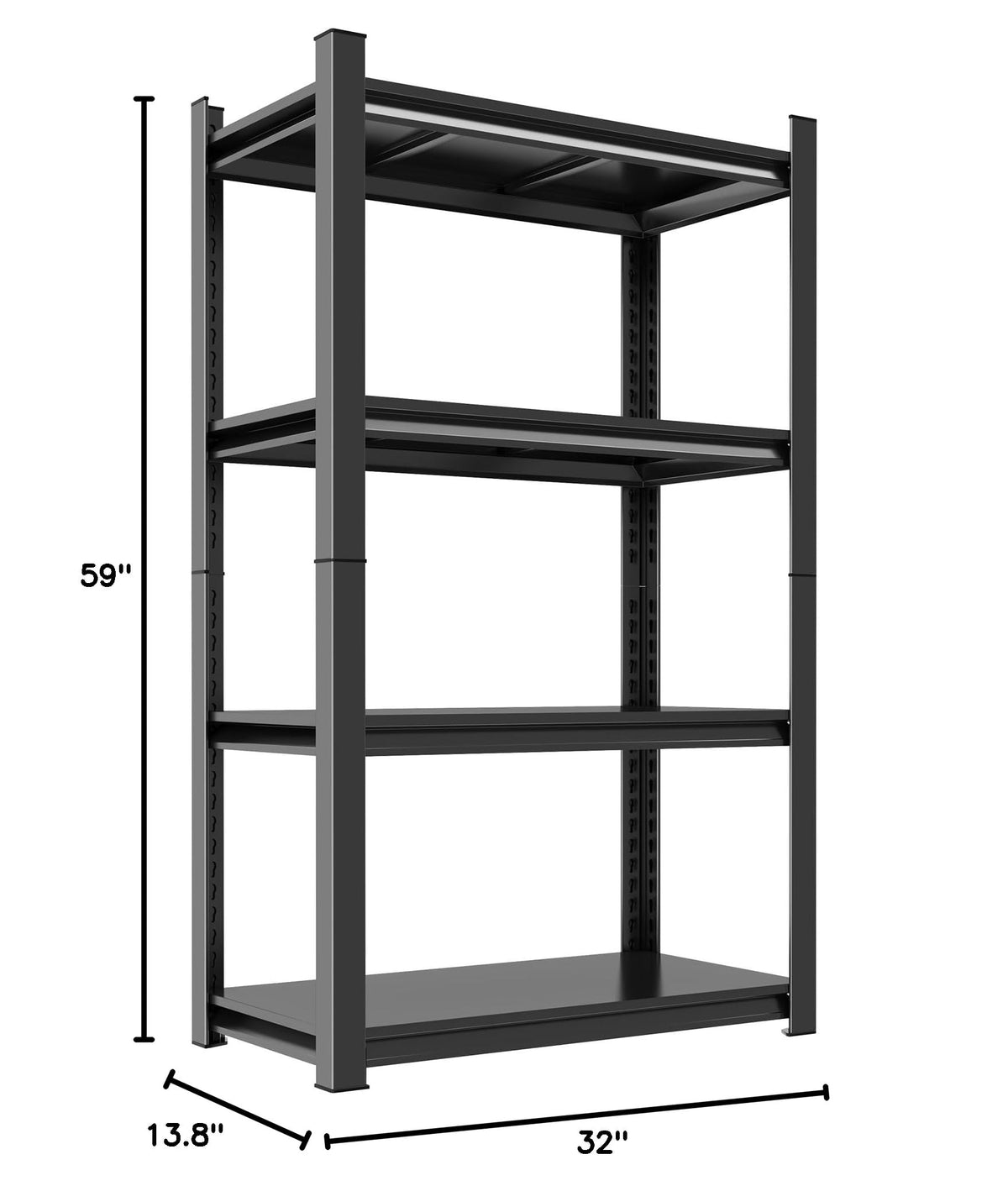 78"H Garage Shelving Heavy Duty Rack (5-Tier 78"H×36"W×16"D)