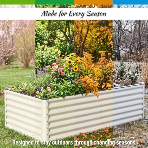 Galvanized Raised Garden Bed 6x3x2FT Outdoor Large Metal Planter Box Steel Kit for Planting Vegetables