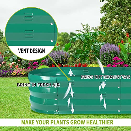 Raised Garden Bed Kit for Vegetables Flower Galvanized Metal Planter Boxs Designed for Easy DIY and Cleaning Not Twist Or Rot