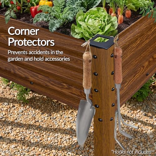 48x24x30in Galvanized Raised Garden Bed (48x24x30in / Wood Grain)