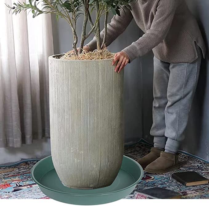2 Pack of 20 21 inch Plant Saucer Round (21" (2 pack) / Green)