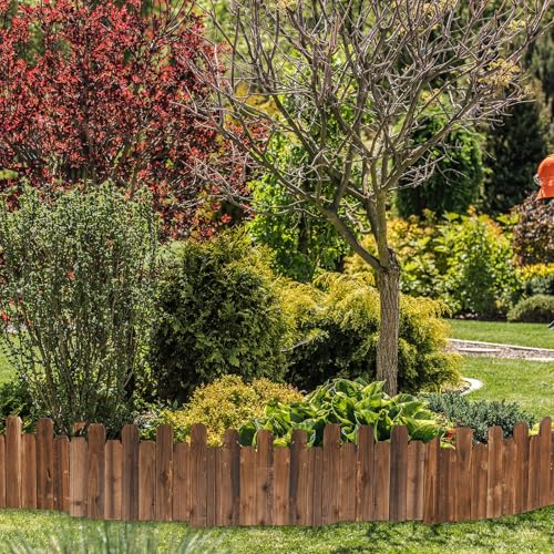 10 Pack Wood Garden Edging Fence (40 ft)