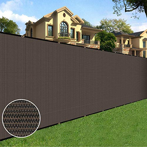 5 ft x 50 ft Privacy Screen Fence Heavy Duty Fence Cover Brown (5 ft X 50 ft / Brown)