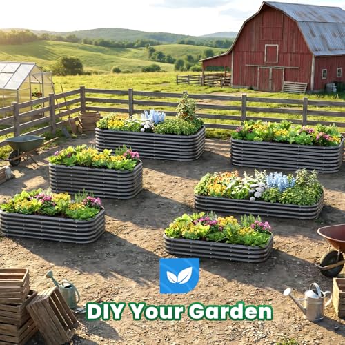 Galvanized Oval Raised Garden Bed Kit